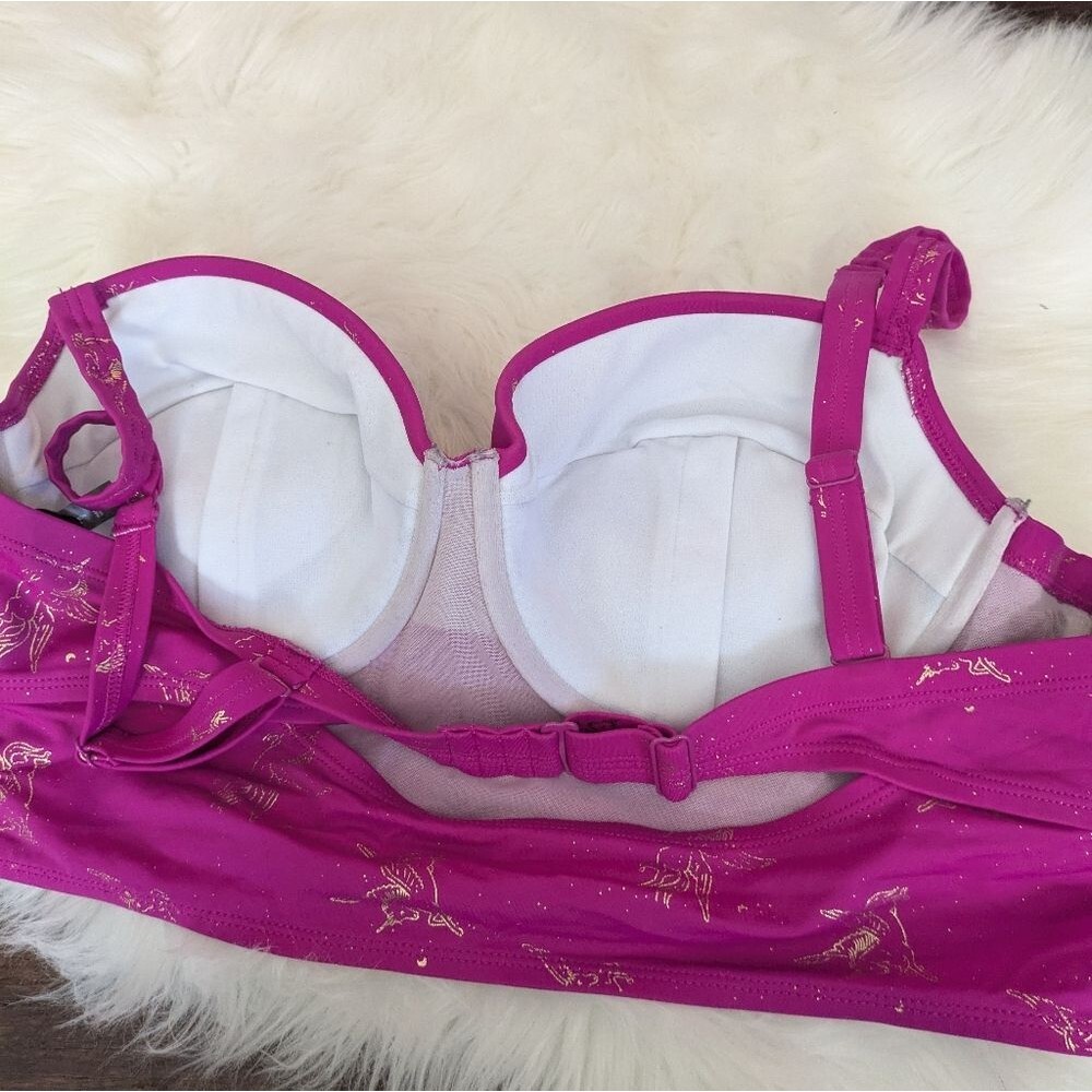 Torrid Raspberry Pink Unicorn Underwire Bikini To… - image 5